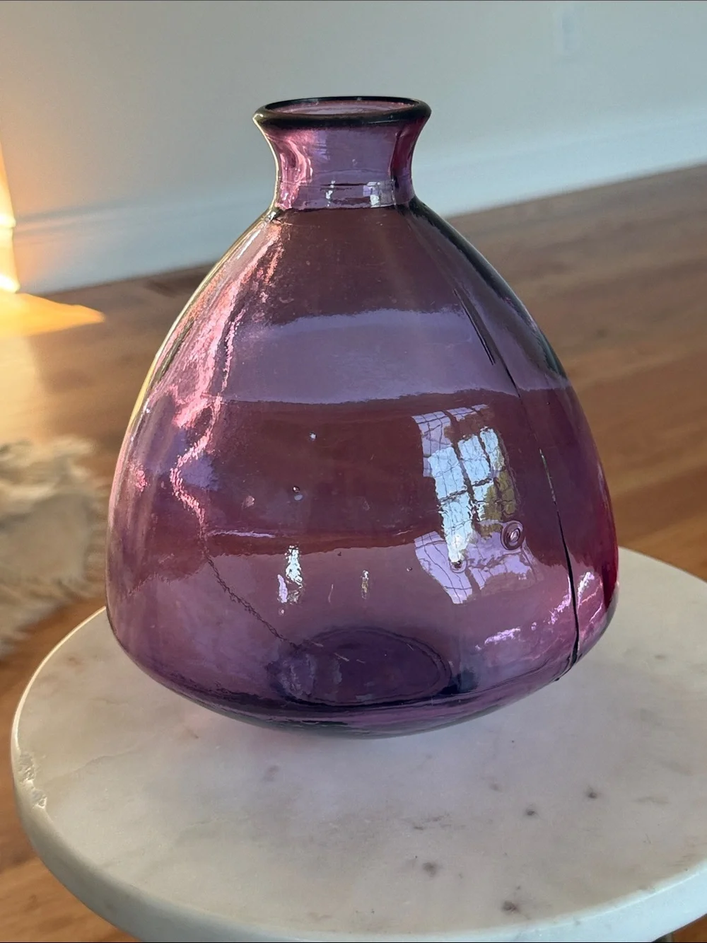 Purple Glass Decorative Vase - Home Accents